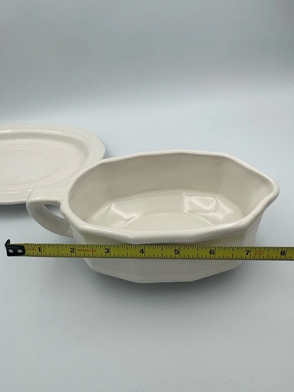 Vintage Pfaltzgraff Heritage‎ White Gravy Boat Underplate Set Creamer Tray